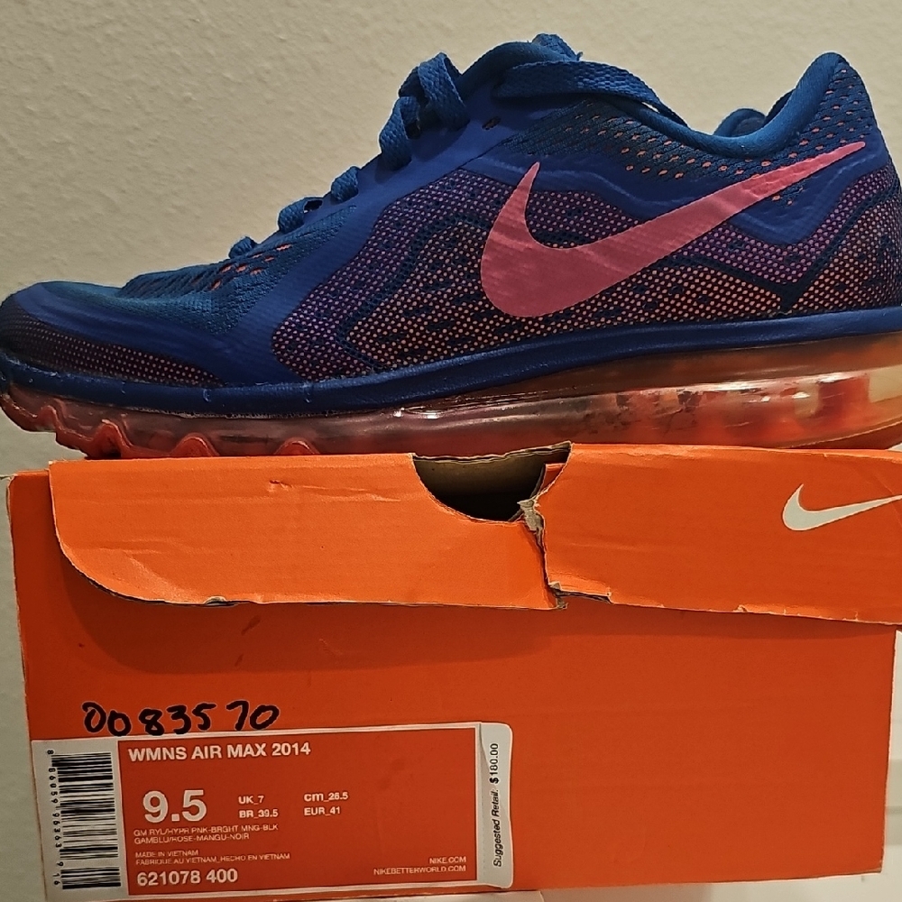 Nike Air Max 2014 Blue and Pink Sneakers